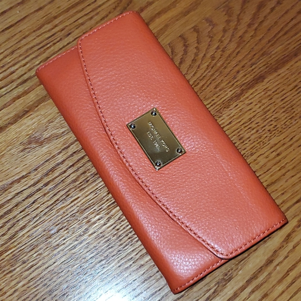 Michael Kors Orange Leather Wallet